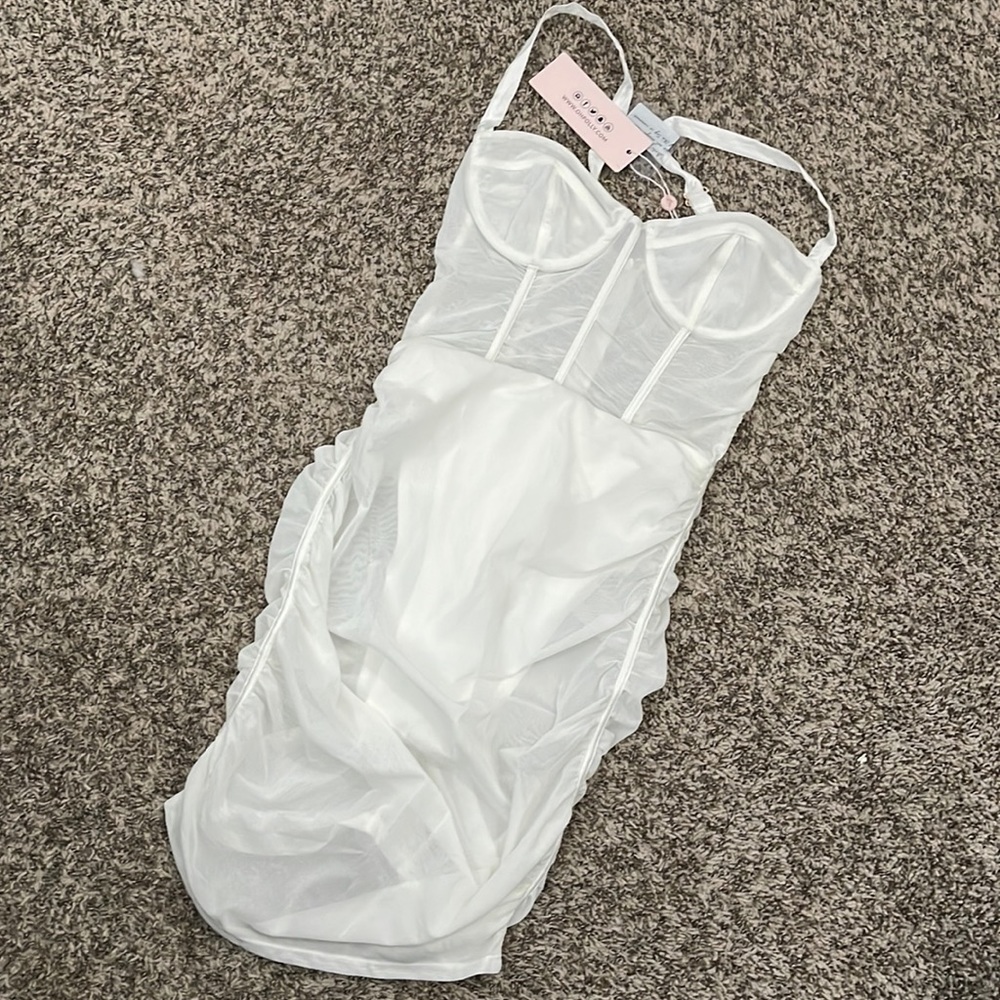 NEW white mesh dress